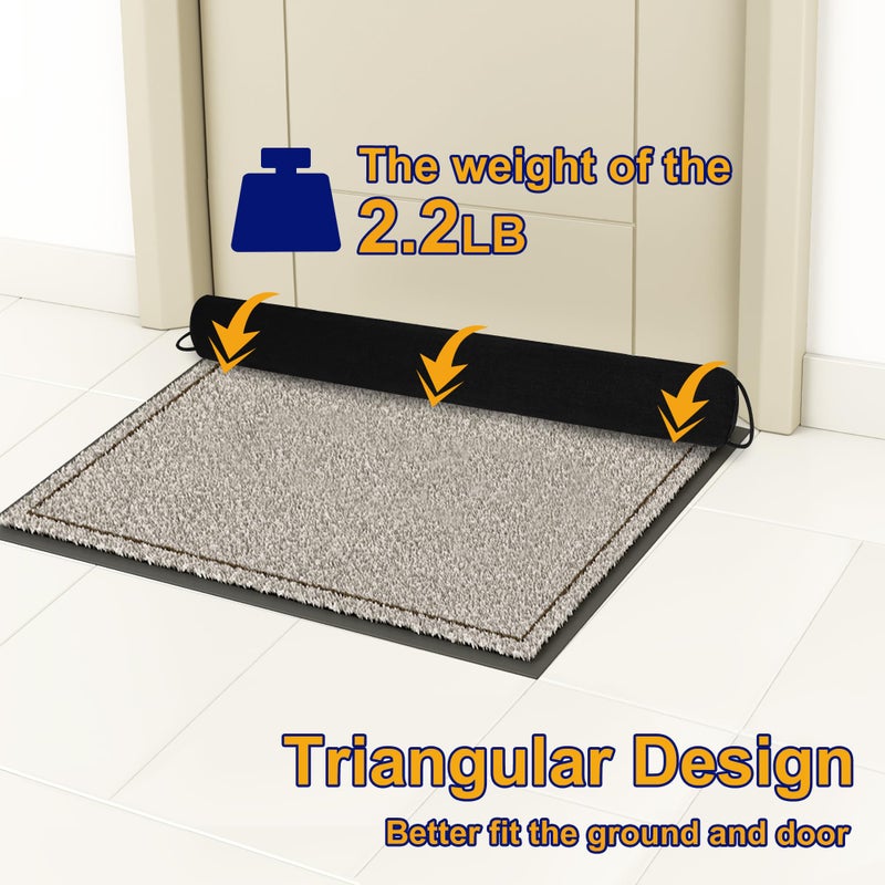 NABOWAN 30"" Weighted Under Door Draft Stopper -Triangular Door Draft Blocker with Hook Loops for Easy Install, Save Energy, Home Room Essentials - Image 4